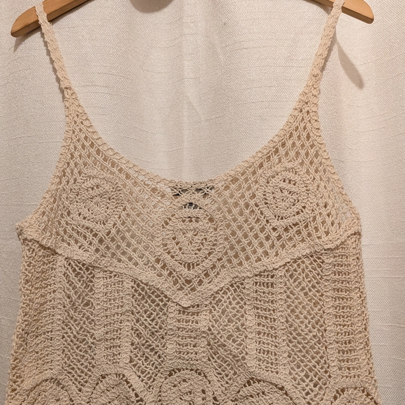 Rachel Zoe Cream Crochet Knit Top - Picture 3 of 11